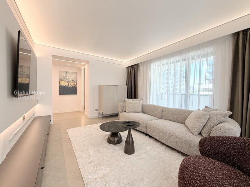 Cortina North Pipera, first rent, 3 rooms apartment + parking + terrace.