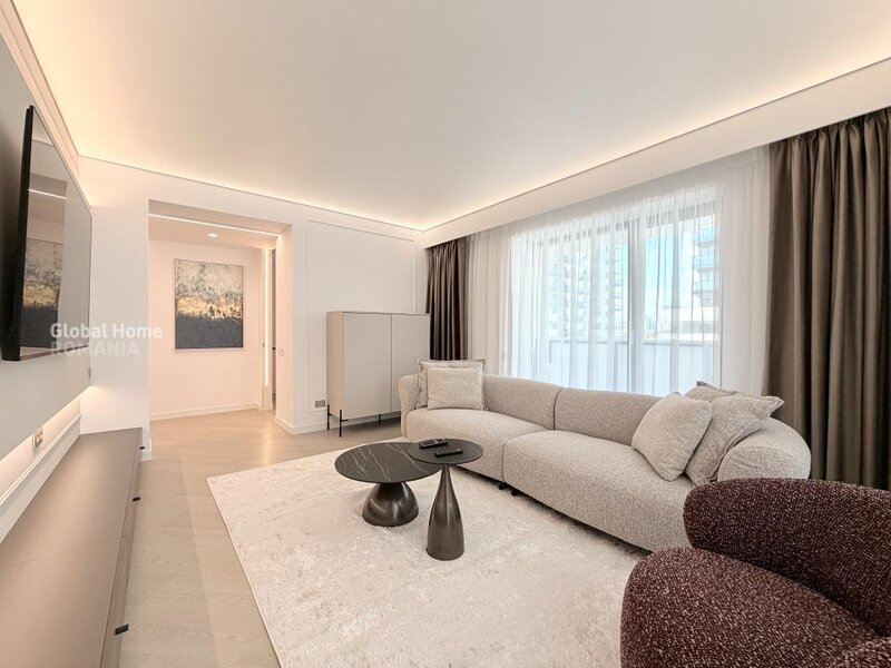 Cortina North Pipera, first rent, 3 rooms apartment + parking + terrace.